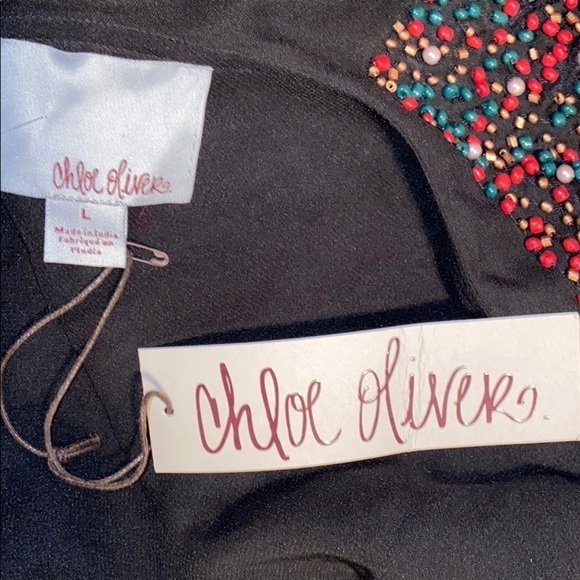 Anthro  beaded one shoulder sleeve blouse - Picture 16 of 16